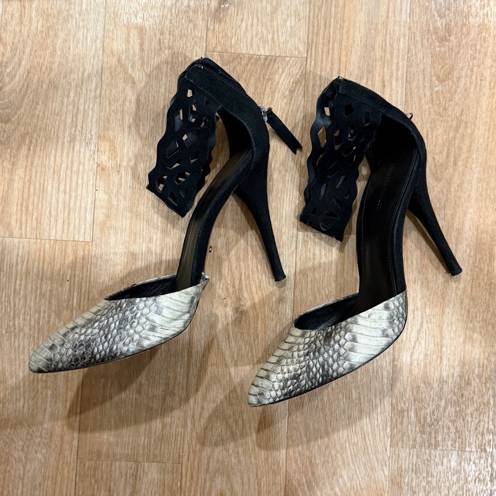 Rebecca Taylor Python Laser Cut D’orsay Heels